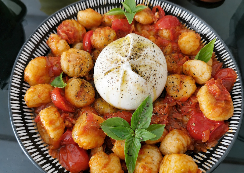 Gnochis tomates chorizo et&nbsp;burrata